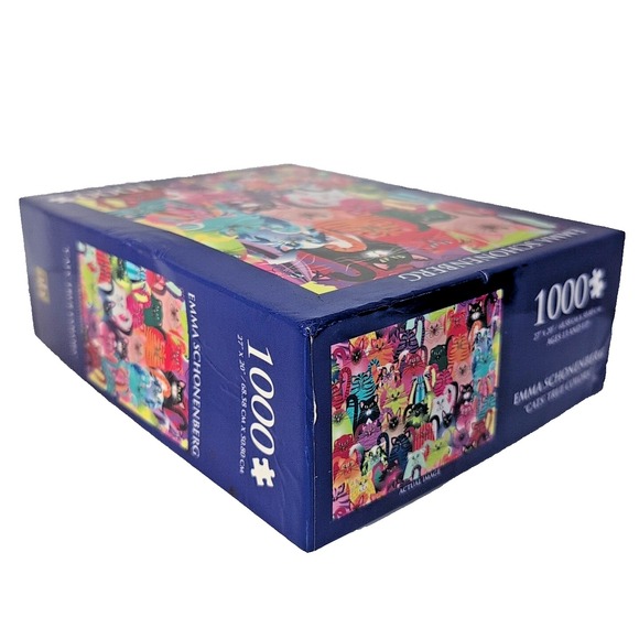 Emma‎ Schonenberg Cats True Colors 1000 Piece Jigsaw Complete Puzzle - Rare - Picture 5 of 6